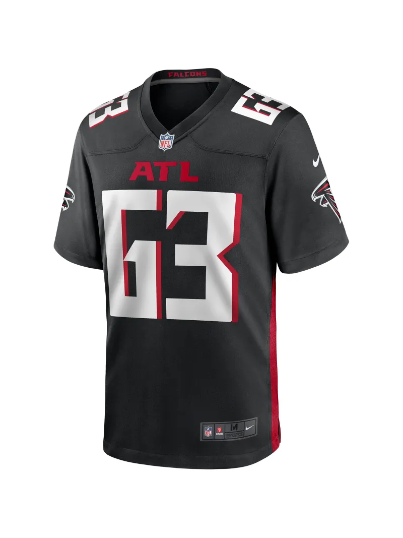 Men's Atlanta Falcons Chris Lindstrom Nike Black Game Jersey