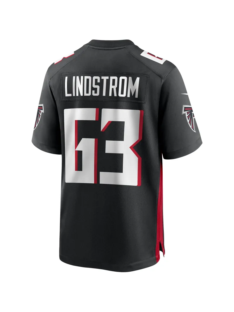 Men's Atlanta Falcons Chris Lindstrom Nike Black Game Jersey