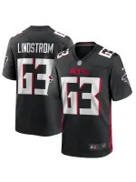 Men's Atlanta Falcons Chris Lindstrom Nike Black Game Jersey