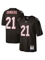 Men's Atlanta Falcons Deion Sanders Mitchell & Ness Black Big & Tall 1992 Retired Player Replica Jersey
