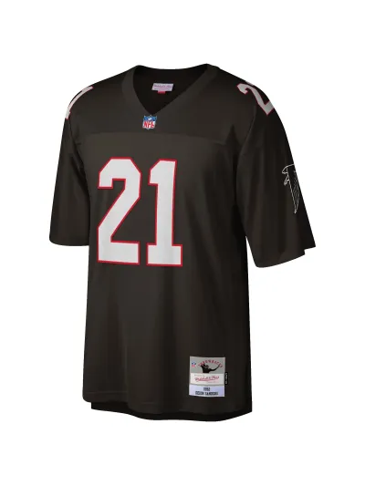 Men's Atlanta Falcons Deion Sanders Mitchell & Ness Black Big & Tall 1992 Retired Player Replica Jersey 02