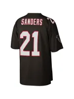 Men's Atlanta Falcons Deion Sanders Mitchell & Ness Black Big & Tall 1992 Retired Player Replica Jersey