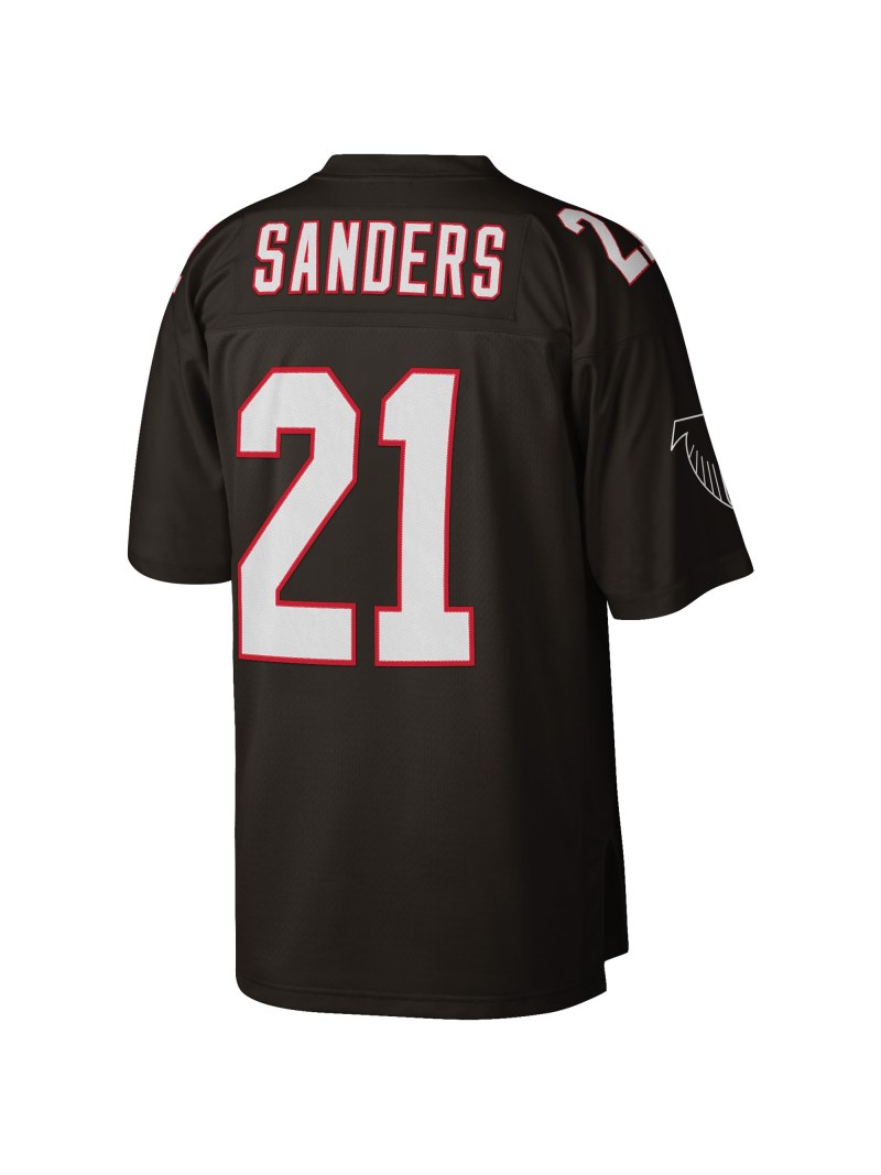 Men's Atlanta Falcons Deion Sanders Mitchell & Ness Black Big & Tall 1992 Retired Player Replica Jersey
