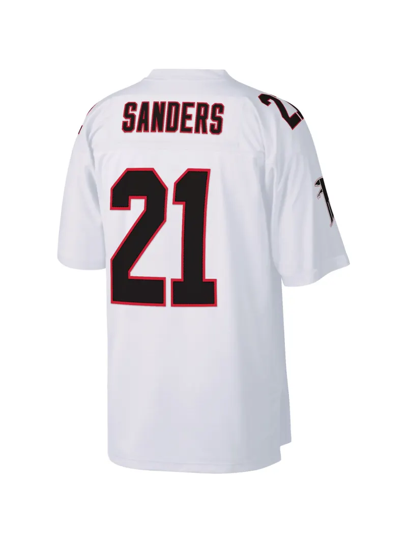 Men's Atlanta Falcons Deion Sanders Mitchell & Ness White Legacy Replica Jersey
