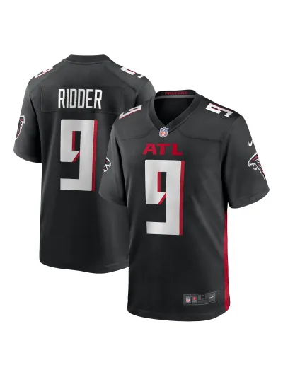 Men's Atlanta Falcons Desmond Ridder Nike Black Player Jersey 01
