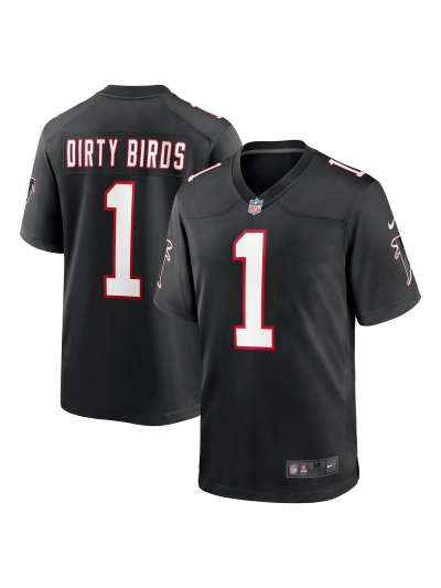 Men's Atlanta Falcons Dirty Birds Nike Black Game Jersey 01