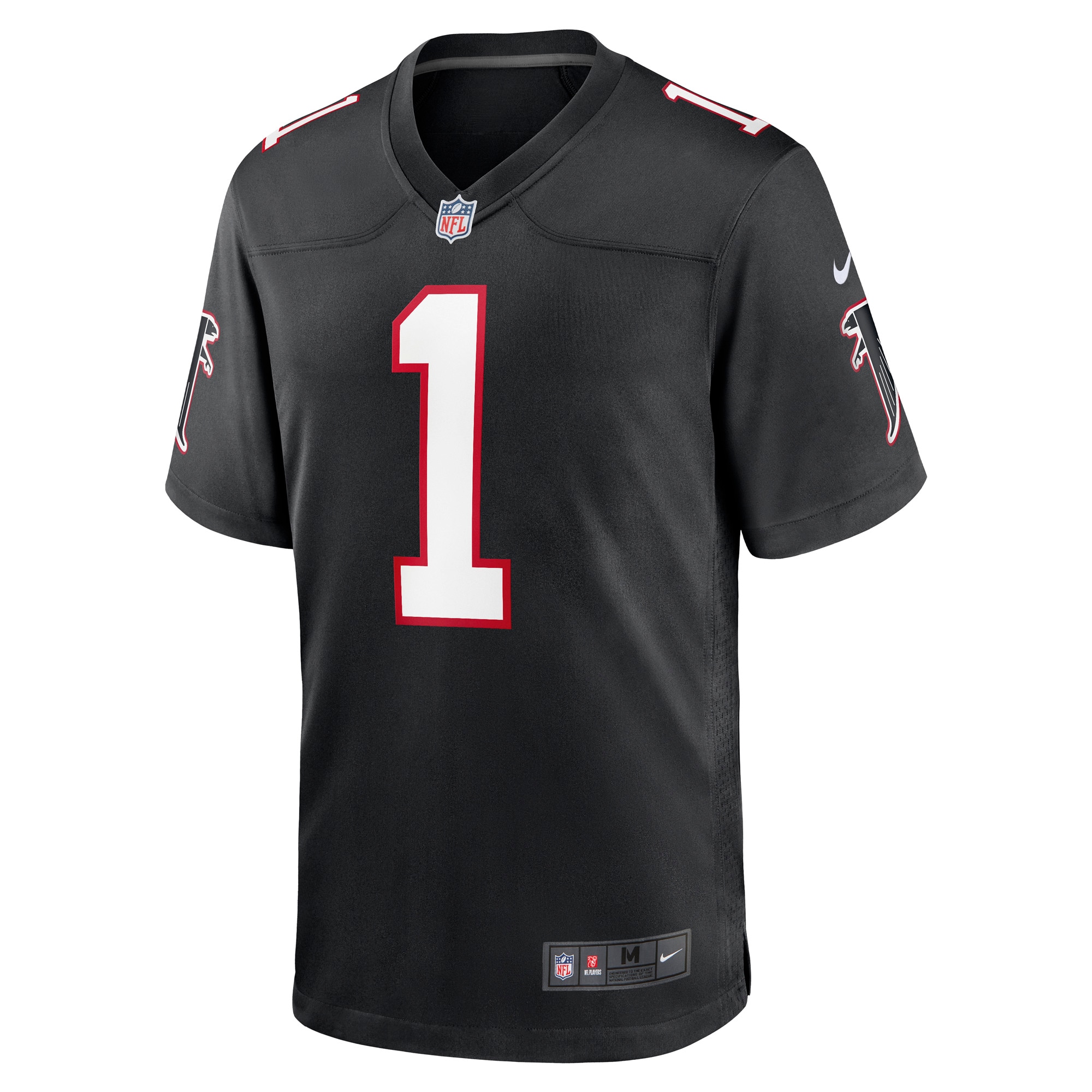 Men's Atlanta Falcons Dirty Birds Nike Black Retro Game Jersey