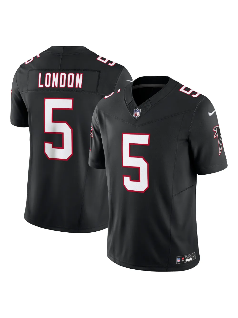 Men's Atlanta Falcons Drake London Nike Black Vapor FUSE Limited Jersey-ATL