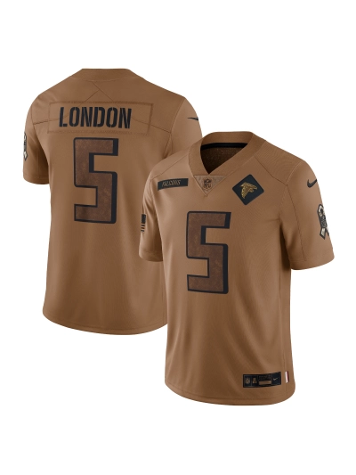 Men's Atlanta Falcons Drake London Nike Brown 2023 Salute To Service Limited Edition Jersey 01