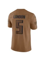 Men's Atlanta Falcons Drake London Nike Brown 2023 Salute To Service Limited Edition Jersey