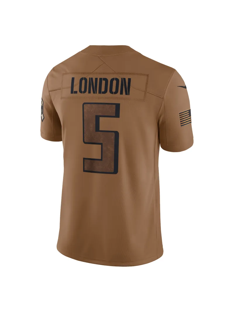 Men's Atlanta Falcons Drake London Nike Brown 2023 Salute To Service Limited Edition Jersey