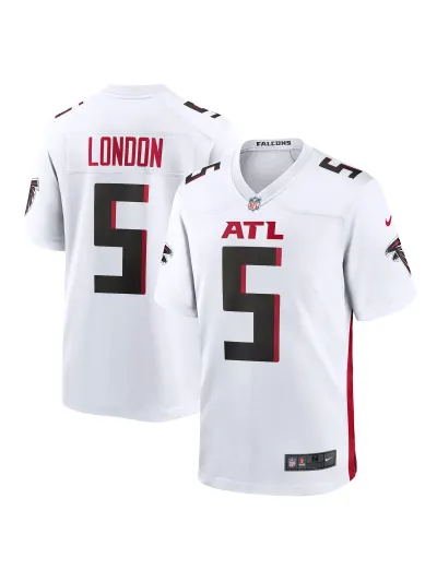 Men's Atlanta Falcons Drake London Nike White Away Jersey 01