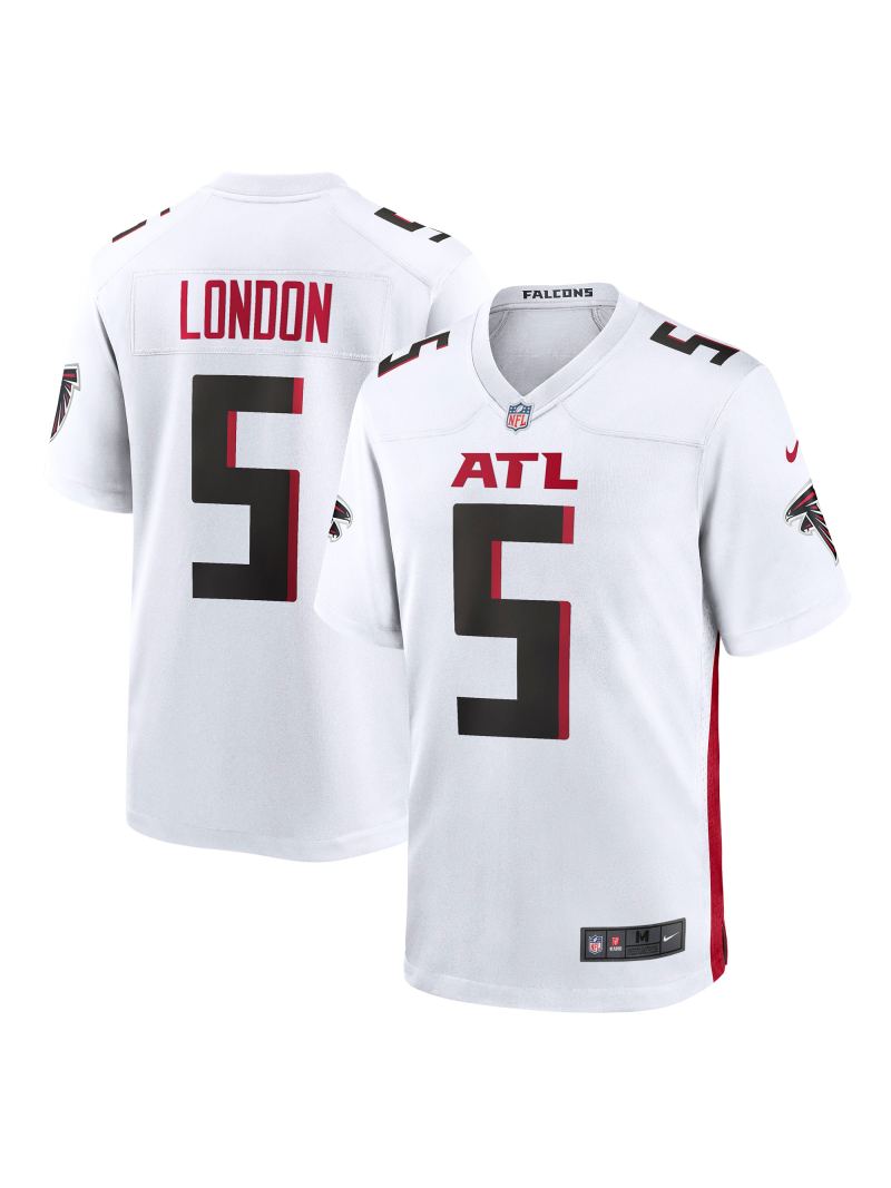 Men's Atlanta Falcons Drake London Nike White Away Jersey