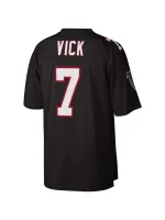 Men's Atlanta Falcons Michael Vick Mitchell & Ness Black Big & Tall 2002 Retired Player Replica Jersey