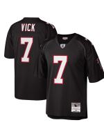 Men's Atlanta Falcons Michael Vick Mitchell & Ness Black Big & Tall 2002 Retired Player Replica Jersey