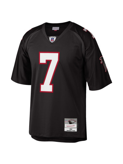 Men's Atlanta Falcons Michael Vick Mitchell & Ness Black Big & Tall 2002 Retired Player Replica Jersey 02