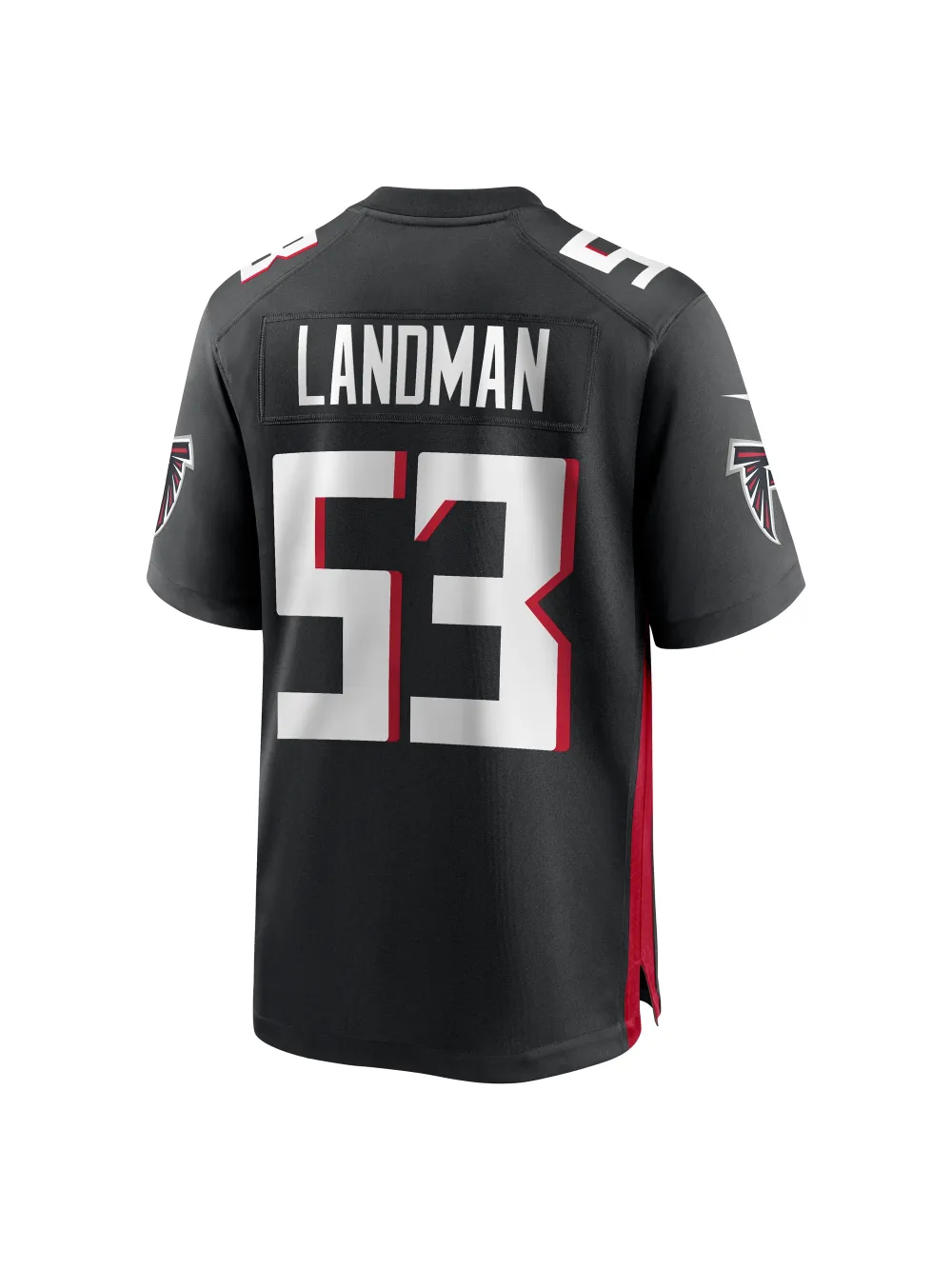 Men's Atlanta Falcons Nate Landman Nike Black Team Game Jersey