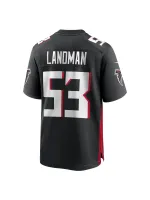 Men's Atlanta Falcons Nate Landman Nike Black Team Game Jersey