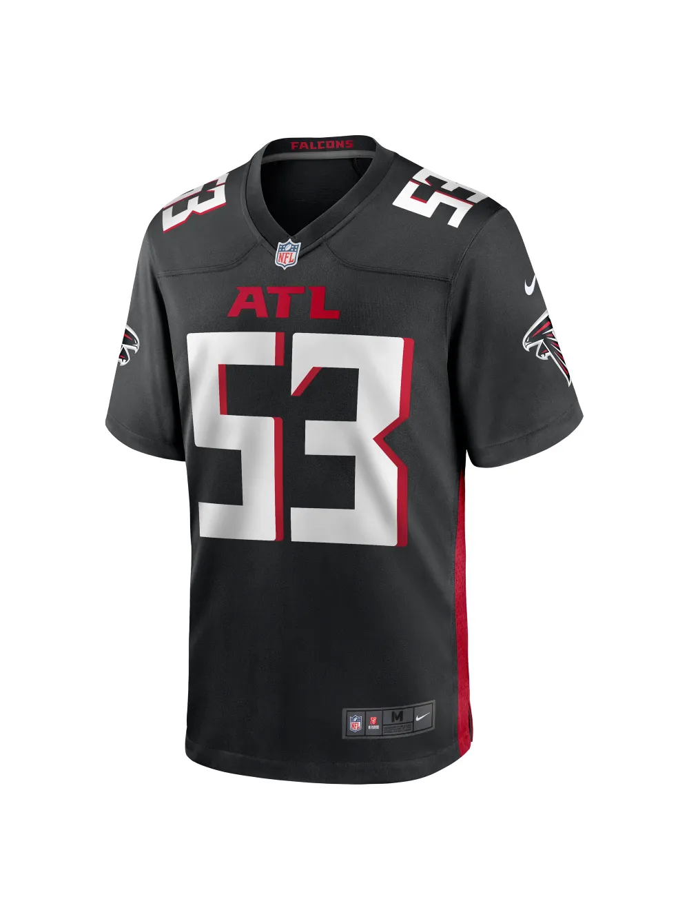 Men's Atlanta Falcons Nate Landman Nike Black Team Game Jersey