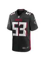 Men's Atlanta Falcons Nate Landman Nike Black Team Game Jersey