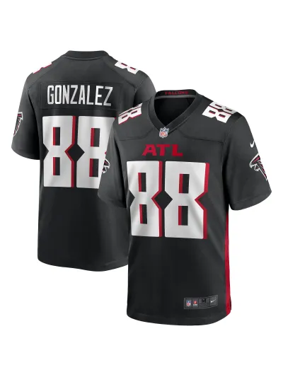Men's Atlanta Falcons Tony Gonzalez Nike Black Game Retired Player Jersey 01