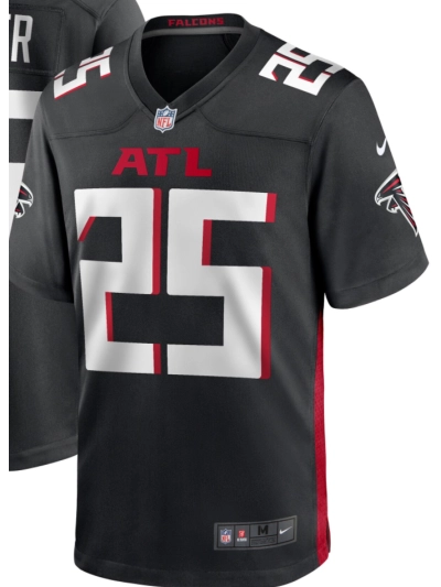 Men's Atlanta Falcons Tyler Allgeier Nike Black Players Game Jersey 02