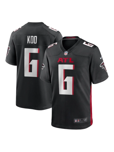 Men's Atlanta Falcons Younghoe Koo Nike Black Team Game Jersey 01