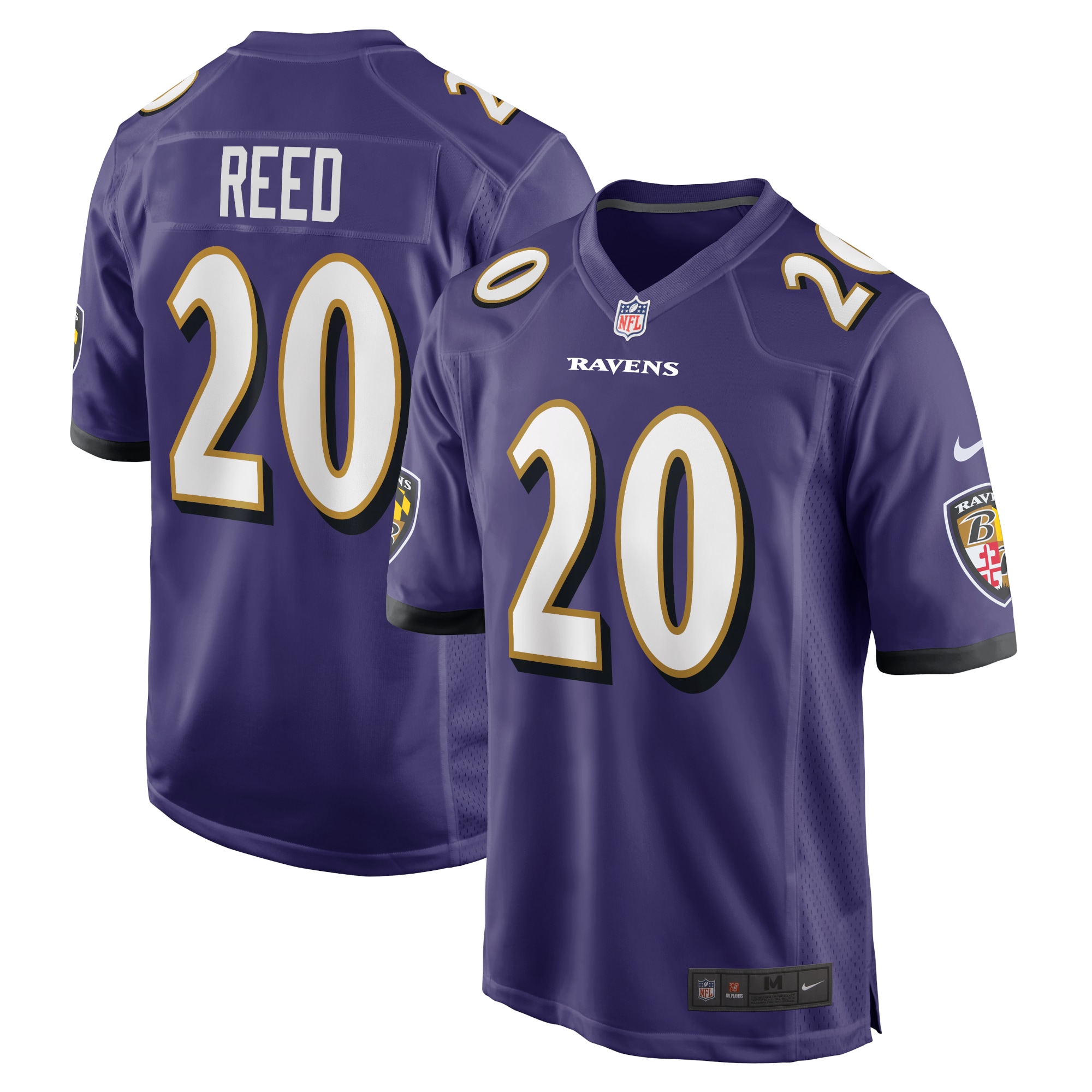 Men's Baltimore Ravens Ed Reed Nike Purple Game Retired Player Jersey