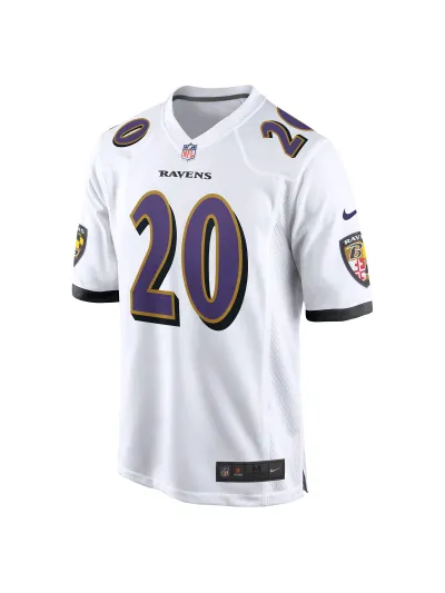 Men's Baltimore Ravens Ed Reed Nike White Retired Player Game Jersey 02