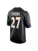Men's Baltimore Ravens J.K. Dobbins Nike Black Game Jersey