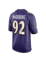 Men's Baltimore Ravens Justin Madubuike Nike Purple Game Player Jersey