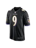 Men's Baltimore Ravens Justin Tucker Nike Black Player Game Jersey