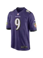 Men's Baltimore Ravens Justin Tucker Nike Purple Game Jersey