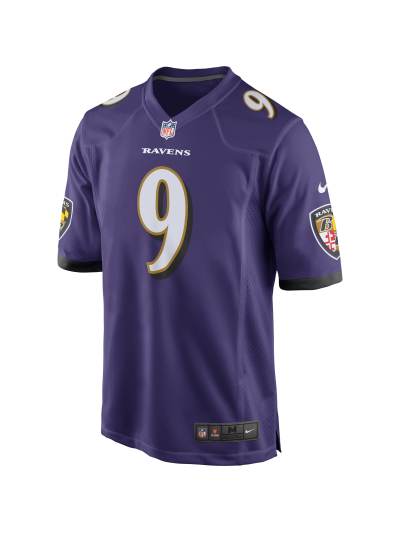 Men's Baltimore Ravens Justin Tucker Nike Purple Game Jersey 02