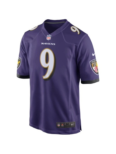 Men's Baltimore Ravens Justin Tucker Nike Purple Game Jersey 02