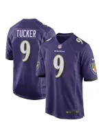 Men's Baltimore Ravens Justin Tucker Nike Purple Game Jersey
