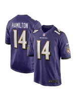 Men's Baltimore Ravens Kyle Hamilton Nike Purple Player Game Jersey