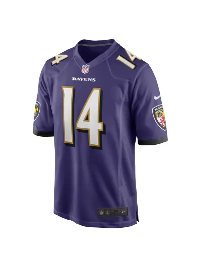 Men's Baltimore Ravens Kyle Hamilton Nike Purple Player Game Jersey 02