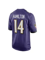 Men's Baltimore Ravens Kyle Hamilton Nike Purple Player Game Jersey
