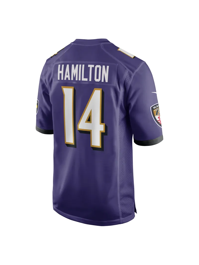 Men's Baltimore Ravens Kyle Hamilton Nike Purple Player Game Jersey