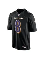 Men's Baltimore Ravens Lamar Jackson Nike Black Fashion Game Jersey