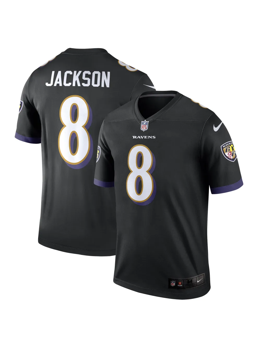 Men's Baltimore Ravens Lamar Jackson Nike Black Legend Jersey