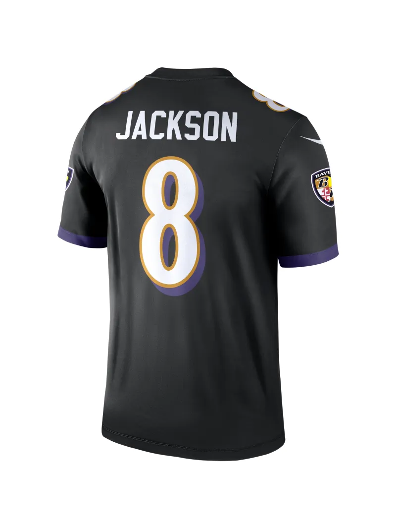 Men's Baltimore Ravens Lamar Jackson Nike Black Legend Jersey