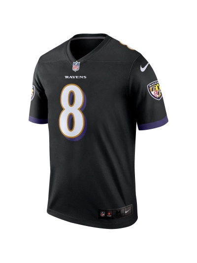 Men's Baltimore Ravens Lamar Jackson Nike Black Legend Jersey 02
