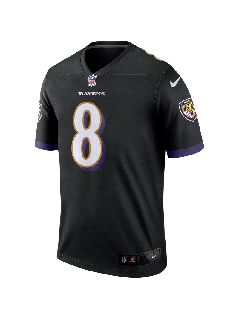 Men's Baltimore Ravens Lamar Jackson Nike Black Legend Jersey