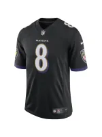 Men's Baltimore Ravens Lamar Jackson Nike Black Speed Machine Limited Jersey