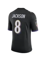 Men's Baltimore Ravens Lamar Jackson Nike Black Speed Machine Limited Jersey