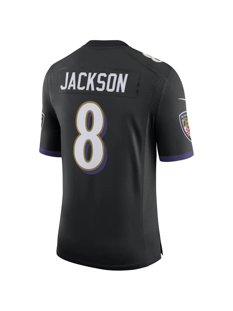 Men's Baltimore Ravens Lamar Jackson Nike Black Speed Machine Limited Jersey