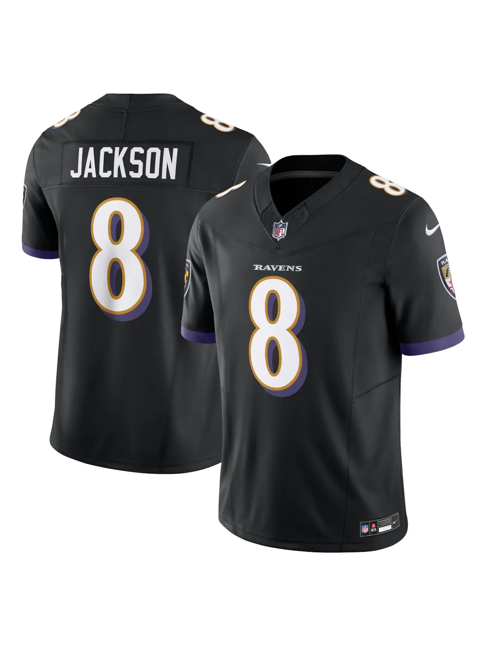 Men's Baltimore Ravens Lamar Jackson Nike Black Vapor F.U.S.E. Limited Jersey