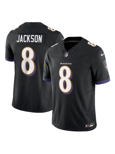 Men's Baltimore Ravens Lamar Jackson Nike Black Vapor F.U.S.E. Limited Jersey 01